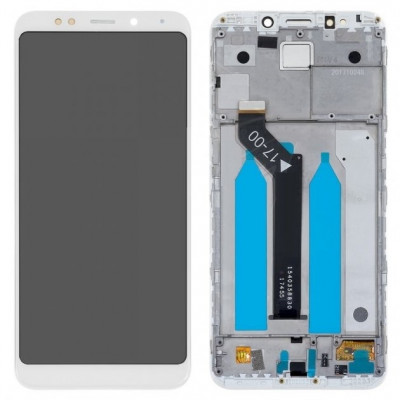 Дисплей (LCD) Xiaomi Redmi 5 Plus с сенсором белый + рамка