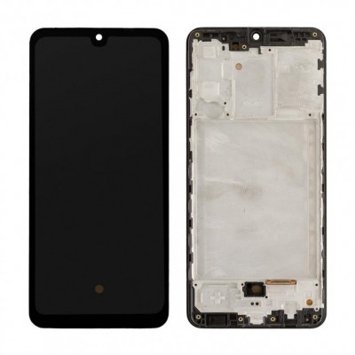 Дисплей (LCD) Samsung A315F Galaxy A31 OLED (Small LCD) з сенсором чорний + рамка