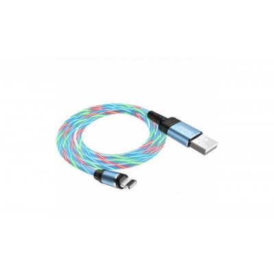 USB кабель Hoco U90 (магнитный) iPhone (1000mm) синий