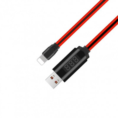 USB кабель Hoco U29 LED Displayed iPhone (1000mm) червоний *