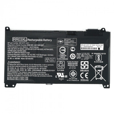 Аккумулятор HP RR03XL HSTNN-LB71 851477-421 11.4V 48Wh Оригинал