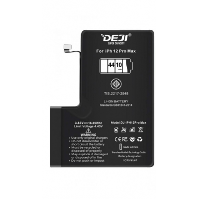 Акумулятор Deji для Apple iPhone 12 Pro Max, Li-ion, 3,83 B, 4410 мАг, original IC