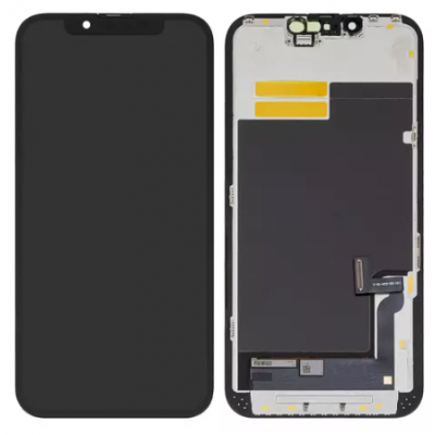 Дисплей для iPhone 13, чорний, з рамкою, ., (OLED), GX OEM hard