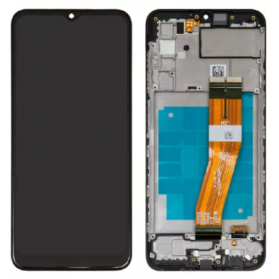 Дисплей для Samsung A037G Galaxy A03s, чорний, з рамкою, Original (PRC), з жовтим шлейфом - купіть на allbattery.ua!