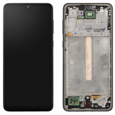 Дисплей (LCD) Samsung A336B Galaxy A33 5G OLED (Small LCD) з сенсором чорний + рамка