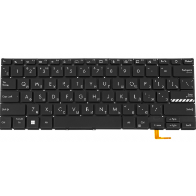 Асус ноутбук клавиатура (X1402, X1403): русская раскладка, черная, без фрейма, с подсветкой клавиш