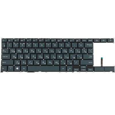 Клавиатура для ноутбука ASUS UX482 series: русская раскладка, черный цвет, без фрейма – заказывайте на allbattery.ua.