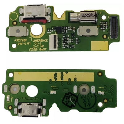Шлейф (Flat cable) Huawei MediaPad M5 Lite 10.1 с разъемом зарядки, с виброзвонком, из микросхем