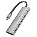 WIWU Alpha 541P USB3.0*4+PD*1 Gray