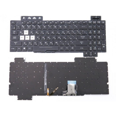 Клавиатура ASUS TUF Gaming FX504GD: безрамочная черная с подсветкой - на allbattery.ua