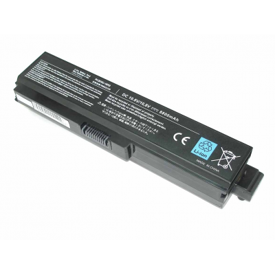 Усиленная аккумуляторная батарея для ноутбука Toshiba PA3636U-1BRL Satellite U400 10.8V Black 8800mAh Аналог
