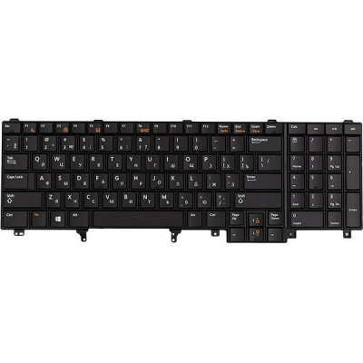 Клавиатура для ноутбука DELL Latitude E6520, E5520 – стильное черное решение с черным фреймом