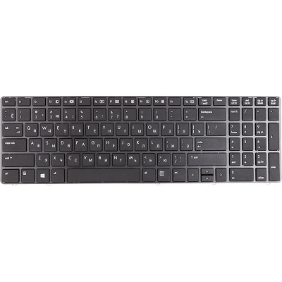 Стильная черная клавиатура для ноутбука HP EliteBook 8560w с черным фреймом – доступна в магазине allbattery.ua!