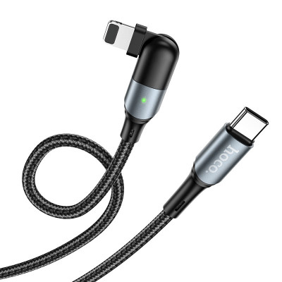 USB кабель Hoco U100 Type- C -  iPhone (1200mm) чорний