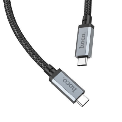 USB кабель Hoco US05 USB4 8K Type- C to Type- C PD100W (1000mm) чорний