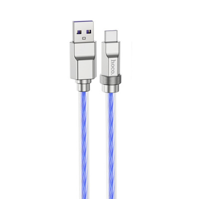 USB кабель Hoco U113 Type-C - Type-C 100W (1000mm) серебряный