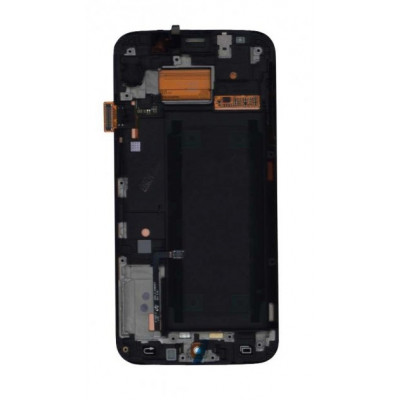 Матрица с тачскрином (модуль) Samsung Galaxy S6 Edge SM-G925F белый с рамкой