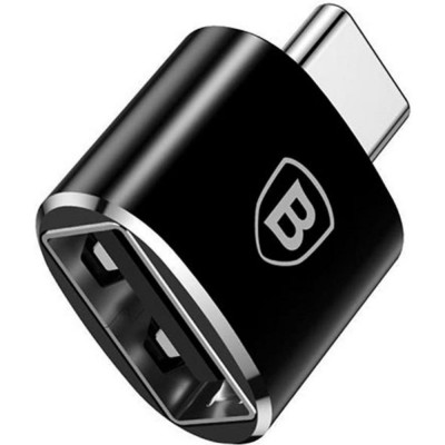 Переходник Baseus Mini USB Female to Type-C Male OTG Черный (CATOTG-01)