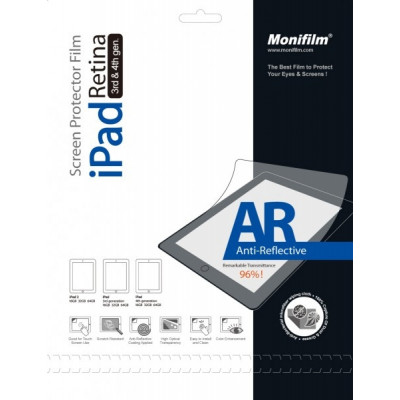 Защитная пленка Monifilm для iPad 2, New iPad 3, iPad 4, AR - глянцевая (M-APL-P301)