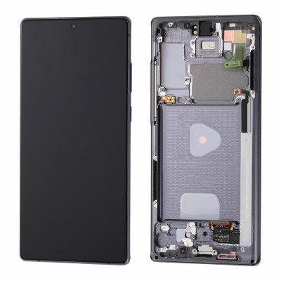 Дисплей (LCD) Samsung N980 Galaxy Note 20/N981B OLED с сенсором черный + серая рамка