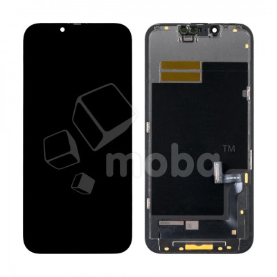 Дисплей для iPhone 13, чорний, з рамкою, ., (OLED), YK OEM hard