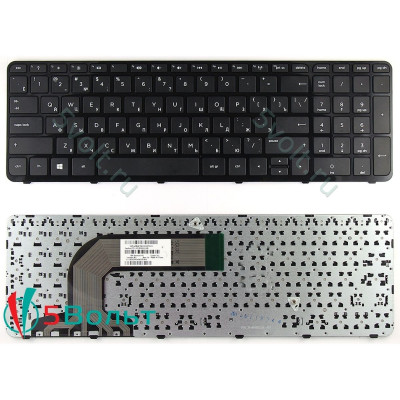 Клавіатура HP Pavilion 17-e series чорна с черной рамкой RUUS