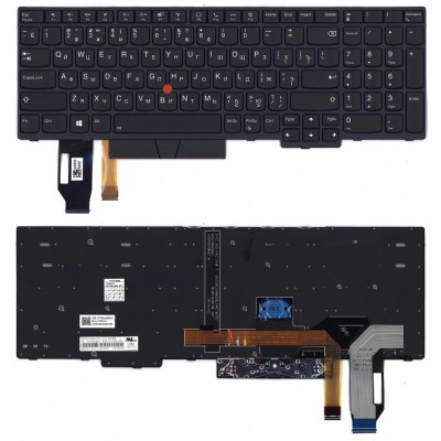 Клавіатура LENOVO ThinkPad T15 Gen 1 Gen 2 P15V Gen 1 Gen 2 Черная з підсвічуванням RUUS