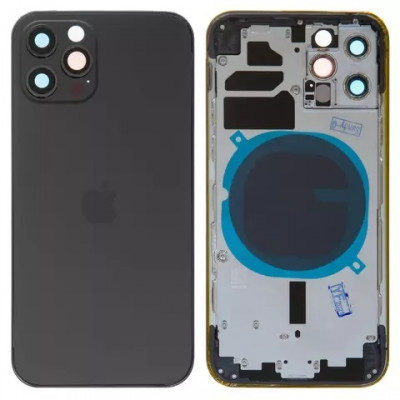 Корпус iPhone 12 Pro чорний (з утримувачем Sim-  карти,  бічними кнопками)