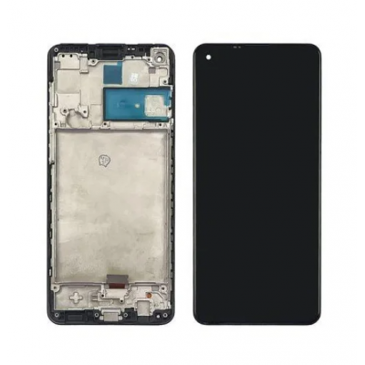 Дисплей (LCD) Samsung A217F Galaxy A21s з сенсором чорний + рамка