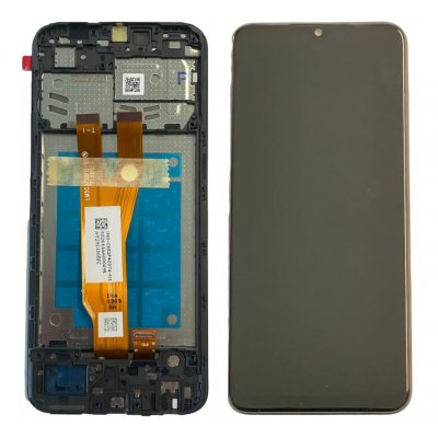 Дисплей (LCD) Samsung A032F Galaxy A03 Core з сенсором чорний + рамка