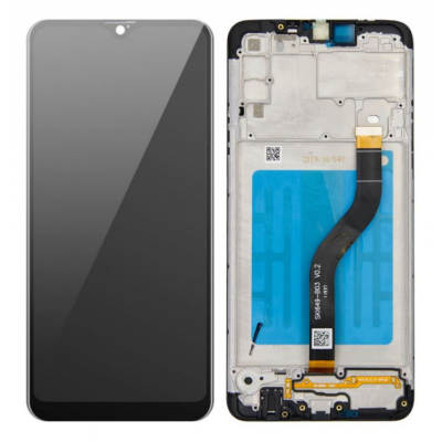 Дисплей (LCD) Samsung A207F Galaxy A20s з сенсором чорний + рамка
