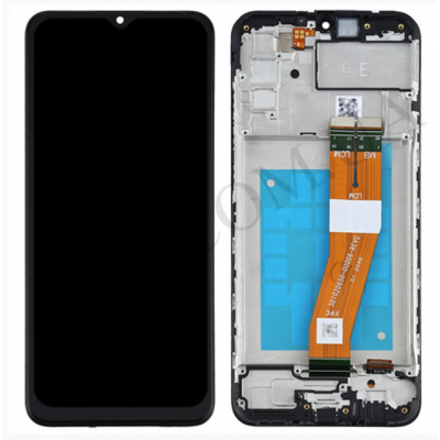 Дисплей (LCD) Samsung A025F Galaxy A02s/  M025 Galaxy M02s з сенсором чорний + рамка