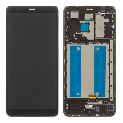 Дисплей (LCD) Samsung A013F Galaxy A01 Core з сенсором чорний + рамка