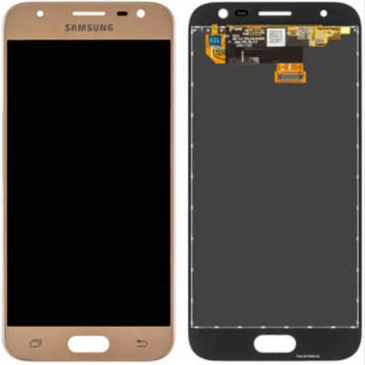 Дисплей (LCD) Samsung GH96-10990A J330 Galaxy J3 2017 с сенсором золотой сервисный