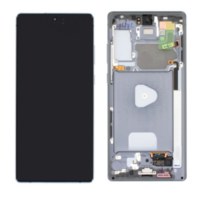 Дисплей (LCD) Samsung GH82- 23495A N980/  N981 Galaxy Note 20 з сенсором AURA GRAY сервісний +рамка