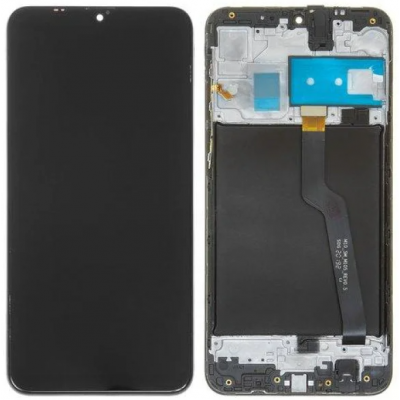 Дисплей (LCD) Samsung GH82- 18685A A105 з сенсором чорний сервісний + рамка