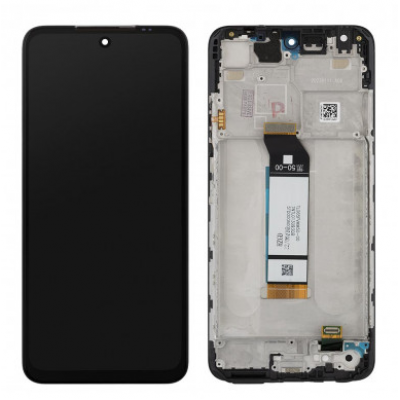 Дисплей (LCD) Xiaomi Redmi Note 10 5G/  Poco M3 Pro 5G з сенсором чорний + рамка