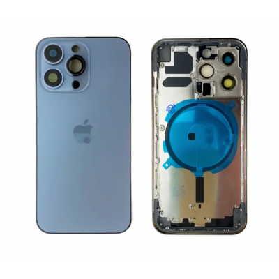 Корпус iPhone 13 Pro синій (з утримувачем Sim-  карти,  бічними кнопками)