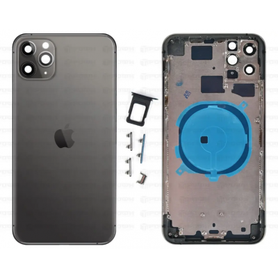 Корпус iPhone 11 Pro чорний (з утримувачем Sim-  карти,  бічними кнопками)