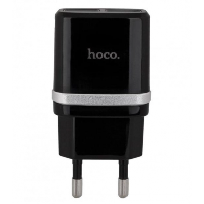 СЗУ блок Hoco C12 Smart (2USB/  2.4A) чорний