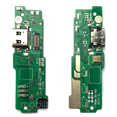 Шлейф (Flat cable) Sony G3212 Xperia XA1 Ultra Dual/G3221 с разъемом зарядки, с микрофоном Type-C