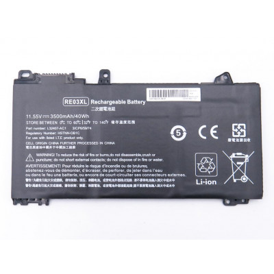 Батарея RE03 для ноутбука HP ProBook 445 450 455 440 430 G6 Series (RE03XL, HSTNN-DB9N) (11.55V 3500mAh 40Wh)