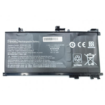Батарея TE03XL для ноутбука HP Omen 15, 15-bc, 15-AX, 15-AX015TX (HSTNN-UB7A, 849570-541) (11.55V 4380mAh)