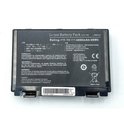 Батарея A32-F82 для ASUS K60i, K60iJ, K60iL, K60iN, K61C, K61L, K70A, K70AB (11.1V 4400mAh).