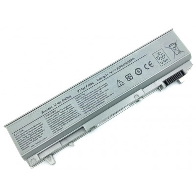 Батарея PT434 для Dell Latitude E6400, E6500, E6410, E6510 (PT435) (11.1V 5200mAh 58Wh) Silver