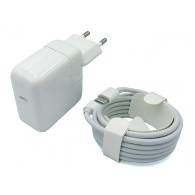 Блок питания APPLE 30W A1882 (MR2A2CH/A) + Евро вилка + Type-C (USB-C) кабель. ORIGINAL - идеальный выбор в магазине allbattery.ua