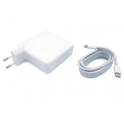 Зарядное устройство для APPLE 96W A2166 + Евро вилка + Type-C (USB-C) кабель. ORIGINAL. Для Apple MacBook Pro A1706 A1707 A1708 A1989 A1990