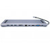 USB-C (Type-C) Док станция - подставка для расширения портов ноутбука. USB 3.0 -3шт, SD, MicroSD, LAN, MiniDP, HDMI, VGA, Audio 3.5mm