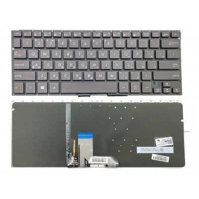 Стильная подсвеченная клавиатура ASUS ZenBook UX310, UX310UA, UX310UQ, UX310UAK, U4000, RX310 (RU Black без рамки) на allbattery.ua