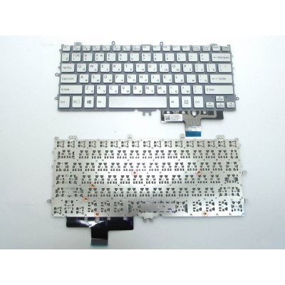 Клавиатура SONY Pro 11, SVP11, SVP112, SVP112A, SVP1121, SVP1121A (RU Silver без рамки. Горизонтальный Enter) - оригинальный продукт для вашего ноутбука, доступный в магазине allbattery.ua
